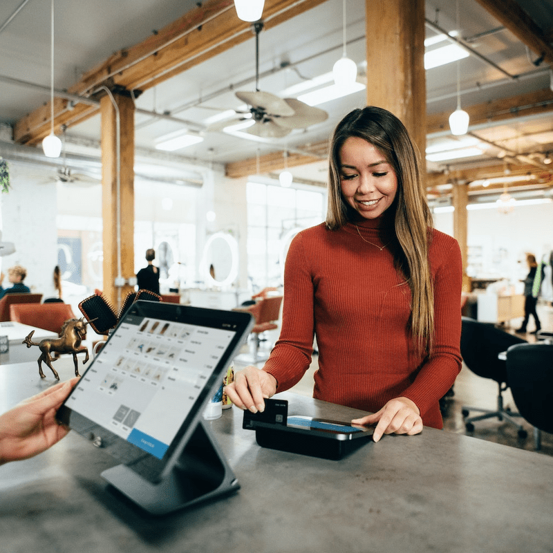 Stock-Woman Paying